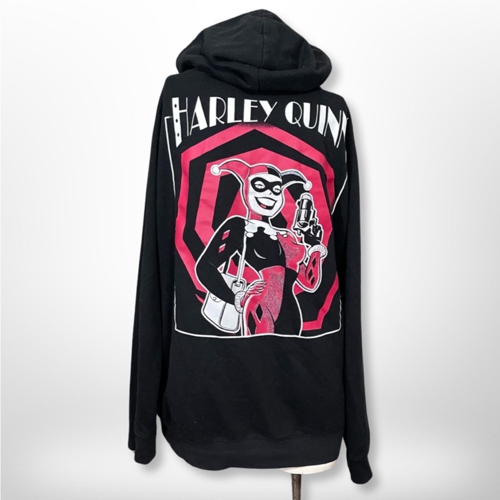 VTG 90's Harley Quinn DC Comics Thick Zip-up Jacket Women's XL - Picture 6 of 9